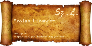 Szolga Lizander névjegykártya